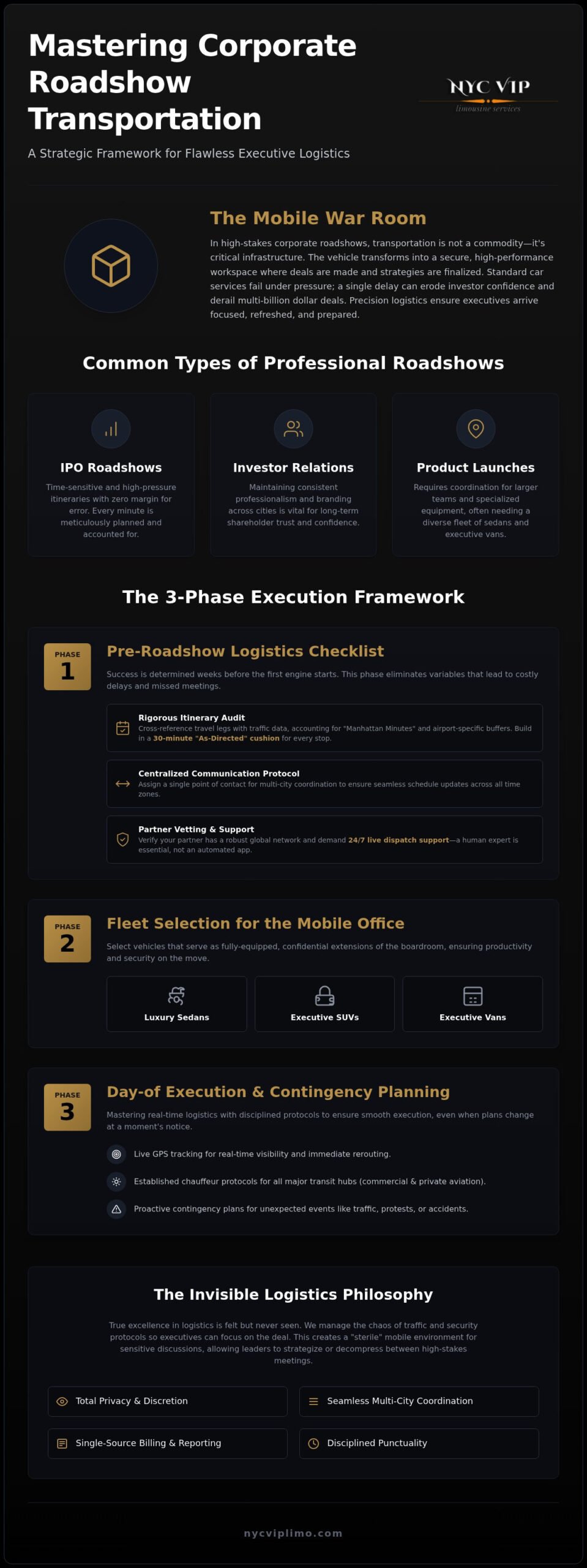 Corporate Roadshow Transportation: The Executive Planner’s Essential Checklist
