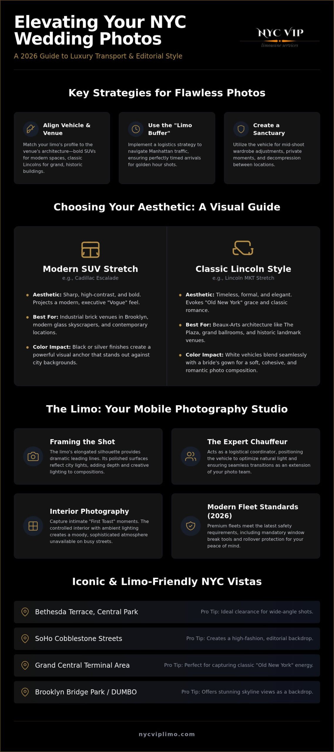 Stretch Limo for NYC Wedding Photos: 2026 Luxury Guide